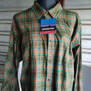 patagonia m l/s pima cotton shirt